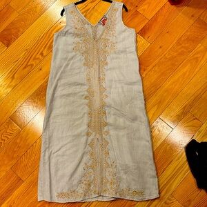 JOHNNY WAS LOS ANGELES linen boho maxi